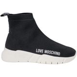 Love Moschino, Schoenen, Dames, Zwart, 40 EU, Polyester, Dames Sneakers Lente/Zomer Collectie