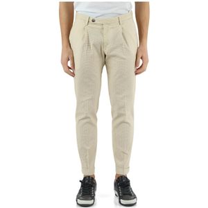 Michael Coal, Broeken, Heren, Veelkleurig, W32, Katoen, Katoen en linnen slim fit capri