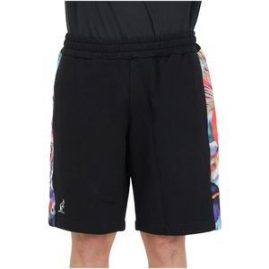 Australian, Zwarte Smash Patroon Heren Shorts Zwart, Heren, Maat:XL