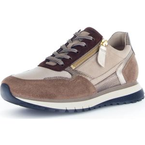 Gabor, Schoenen, Dames, Beige, 44 EU, Suède, Beige Damessneaker - Stijlvol en Comfortabel