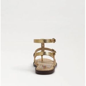 Sam Edelman, Schoenen, Dames, Geel, 40 1/2 EU, Gouden Sandalen voor Vrouwen