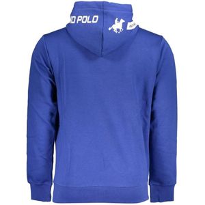 U.s. Polo Assn., Sweatshirts & Hoodies, Heren, Blauw, M, Katoen, Blauwe Hoodie met Centrale Zakken