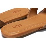 Ugg, Schoenen, Dames, Bruin, 36 EU, Leer, Gestanste leren slippers