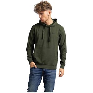 Emporio Armani, Sweatshirts & Hoodies, Heren, Groen, S, Katoen, Core Identity Hoodie Heren Donkergroen