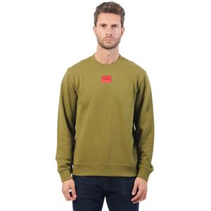 Hugo Boss, Sweatshirts & Hoodies, Heren, Groen, S, Casual Regular Fit French Terry Sweatshirt