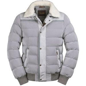 Moorer, Jassen, Heren, Beige, XL, Katoen, Hybride Bomberjack met Ganzendonsvulling