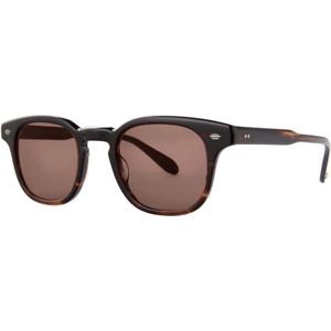 Garrett Leight, Redwood Tortoise Zonnebril Sherwood SUN Bruin, unisex, Maat:47 MM