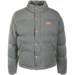 Dickies, Lucas Gewaxte Puffer Jas Grijs, Heren, Maat:XL