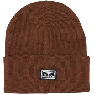 Obey, Icon Eyes Beanie Bruin, Heren, Maat:ONE Size