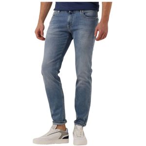 Alberto, Jeans, Heren, Blauw, W34 L34, Slim Fit Blauwe Jeans voor Heren