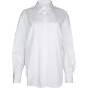 Calvin Klein, Blouses & Shirts, Dames, Wit, XS, Stijlvol Overhemd