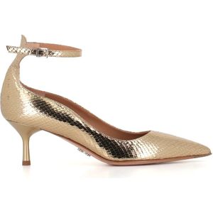 Sergio Levantesi, Gouden Python Print Hakken Décolleté Beige, Dames, Maat:39 EU