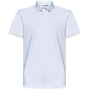 Etro, Tops, Heren, Wit, L, Katoen, Witte Bloemen Polo Shirt