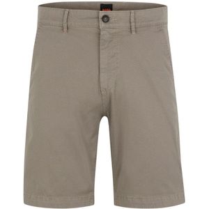 Hugo Boss, Korte broeken, Heren, Bruin, W34, Katoen, Bruine Chino Shorts met Print