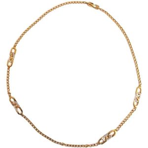 Givenchy Pre-owned, Half lange Chrystal ketting Geel, Dames, Maat:ONE Size