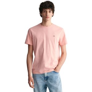 Gant, Tops, Heren, Roze, XL, Schild T-shirt Top
