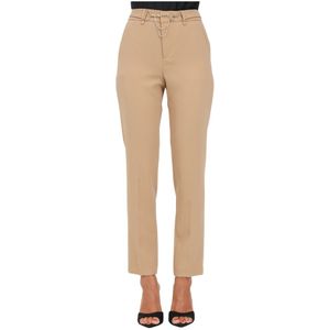 Liu Jo, Broeken, Dames, Beige, 2Xs, Polyester, Beige Elegante Broek voor Dames