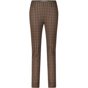 Raffaello Rossi, Broeken, Dames, Bruin, XL, Gestreepte Slim Fit Broek