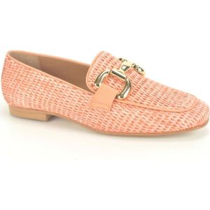 Jhay, Coral Raffia Moccasin + Gar. Rood, Dames, Maat:39 EU