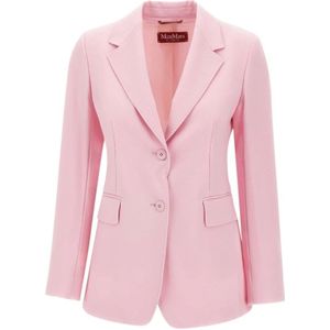 Max Mara Studio, Stijlvolle Jas voor Vrouwen Roze, Dames, Maat:M