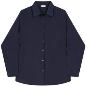 Dries Van Noten, Blouses & Shirts, Dames, Blauw, M, Oversized Kimono Mouw Shirt