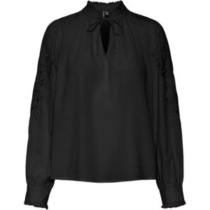 Vero Moda, Blouses & Shirts, Dames, Zwart, S, Zwarte LS Top | Freewear Zwart