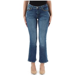 Guess, Hoge Flare Bootcut Jeans Blauw, Dames, Maat:W26