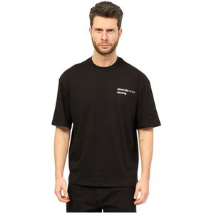 Armani Exchange, Tops, Heren, Zwart, S, Katoen, T-Shirts