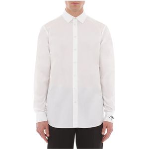 Moschino, Witte Overhemden Collectie Wit, Heren, Maat:M