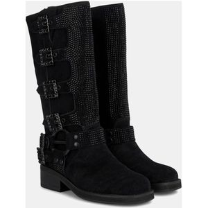 Alma EN Pena, Schoenen, Dames, Zwart, 37 EU, Leer, Biker laars gespen