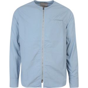 Original Vintage, Overhemden, Heren, Blauw, M, Katoen, Coats