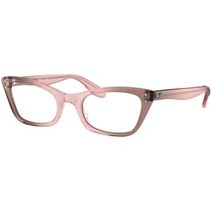 Ray-Ban, Transparante roze zonnebril voor modebewuste vrouwen Roze, Dames, Maat:49 MM