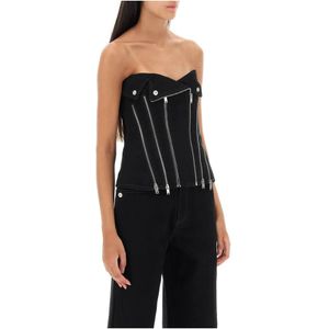 Dion Lee, Sleeveless Tops Zwart, Dames, Maat:S