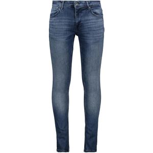 Pure Path, Stonewashed Skinny Fit 5-Pocket Jeans Blauw, Heren, Maat:W32