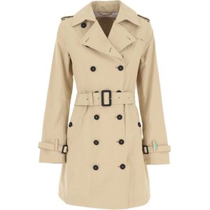 Save The Duck, Beige Trenchcoat voor vrouwen Beige, Dames, Maat:2XL