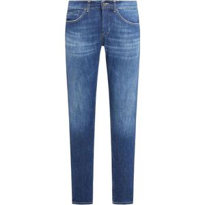 Dondup, Slim Fit George Jeans Blauw, Heren, Maat:W36