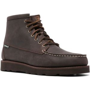 Sebago, Schoenen, Heren, Bruin, 44 EU, Leer, Bruine leren veterschoenen