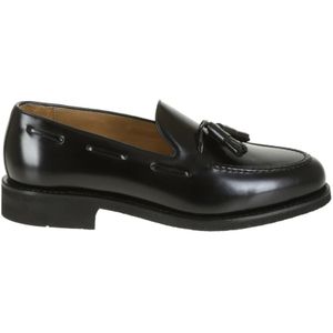 Berwick, Schoenen, Heren, Zwart, 43 1/2 EU, Zwarte Leren Tassel Loafer