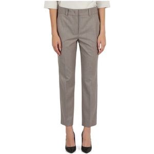 Marella, Broeken, Dames, Grijs, S, Polyester, Bruine Viscose Blend Broek