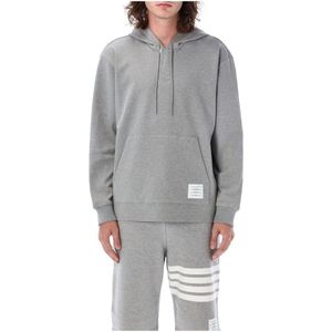 Thom Browne, Rugby Hoodie Fleece Grijs, Heren, Maat:L