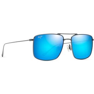 Maui Jim, Accessoires, unisex, Zwart, ONE Size, Vierkant Frame Zonnebril in Staal Blauw