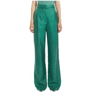 Max Mara Studio, Broeken, Dames, Groen, M, Groene Broek Elogio