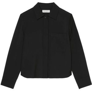 Marc O'Polo, Jassen, Dames, Zwart, XS, Polyester, Overshirt regular