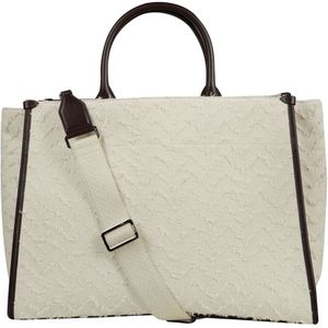 Lanvin, Tassen, Heren, Beige, ONE Size, Katoen, Stijlvolle Tote Tas met Schouderband