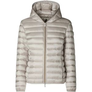 Save The Duck, Jassen, Dames, Beige, S, Nylon, Regenachtig Beige Alexis Lichtgewicht Jas