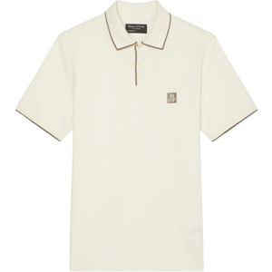 Marc O'Polo, Tops, Heren, Wit, M, Katoen, Piqué regular polo shirt