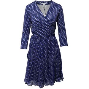 Diane Von Furstenberg, Kleedjes, Dames, Blauw, L, Chiffon, Silk dresses
