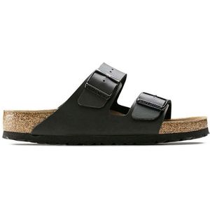 Birkenstock, Schoenen, Heren, Zwart, 44 EU, Suède, Sandalen Arizona Soft Footbed Birko-Flor