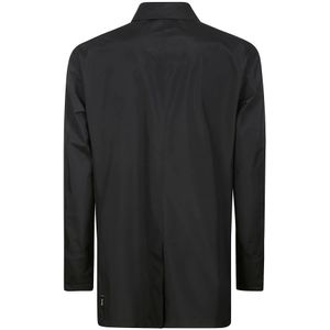 Herno, Jassen, Heren, Zwart, 2Xl, Polyester, Waterdichte Trenchcoat met Gore-Tex