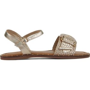 Lina Locchi, Schoenen, Dames, Geel, 36 EU, Leer, Sandalen Goud